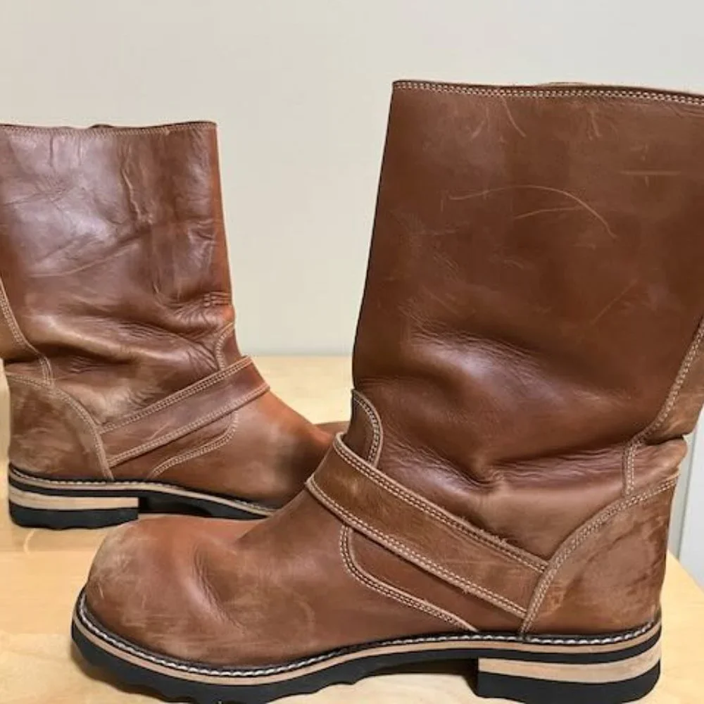 John Fluevog Engineer Boots Brown 10 MENS - Picture 8 of 10